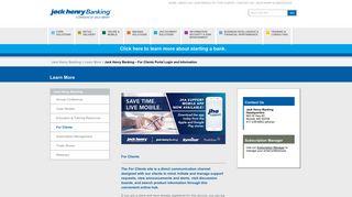 Jack Henry Banking – For Clients Portal Login and Information