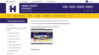 Technology Services / Outlook Web Access - Henry County Schools