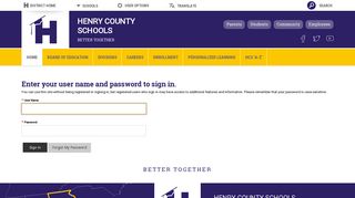 Sign In - Henry County Schools