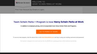 Find Your Account (by Email or Login) - Henry Schein Perks at Work
