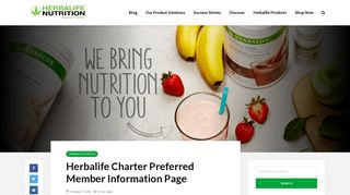 Herbalife Charter Preferred Member Information Page - Order Herbalife