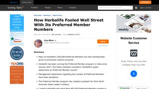 How Herbalife Fooled Wall Street With Its Preferred Member Numbers ...