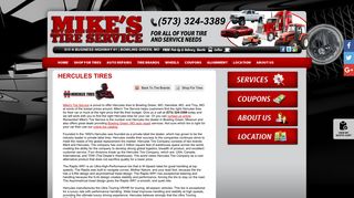 Shop Hercules Tires Bowling Green, MO :: Mike's Tire Service
