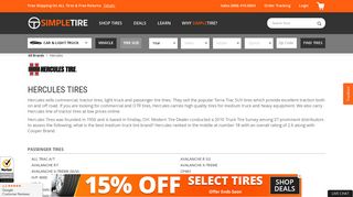 Hercules Tires | Buy Hercules Tires Online | SimpleTire.com