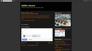 HERH Library: Power School Parent Portal