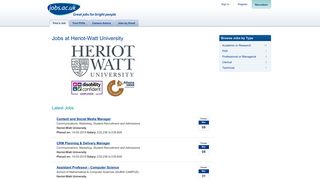 Heriot-Watt University Jobs on jobs.ac.uk