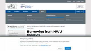 Borrowing from HWU libraries | Heriot-Watt University