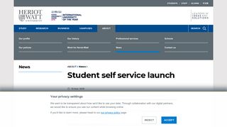 Student self service launch | Heriot-Watt University