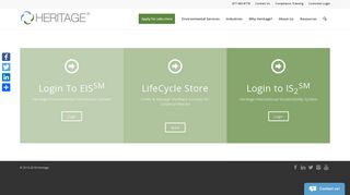 Customer Login EIS IS2 LifeCycle Mailback | Heritage®