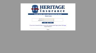 Welcome to Heritage Property Insurance Corporation - Please enter ...