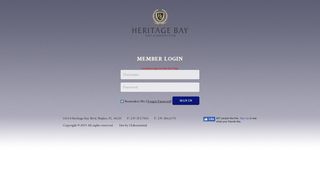 Member Login - Heritage Bay Golf and Country Club