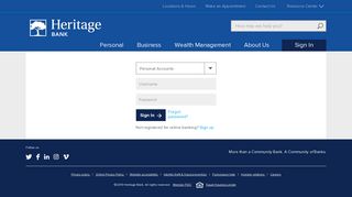 Sign Into Your Online Banking Account | Heritage Bank
