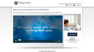 E-Bill Pay from Heritage Family Credit Union