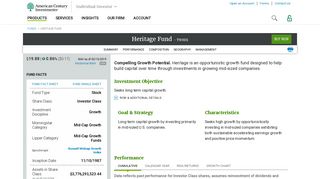 Heritage Fund | American Century Investments ®