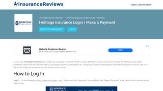 Heritage Insurance Login | Make a Payment - Insurance Reviews