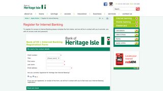 Register for Internet Banking - Heritage Isle