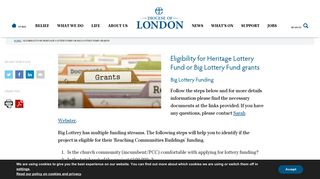 Heritage Lottery Fund and Big Lottery Fund eligibility guidance