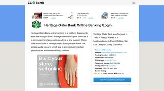 Heritage Oaks Bank Online Banking Login - CC Bank