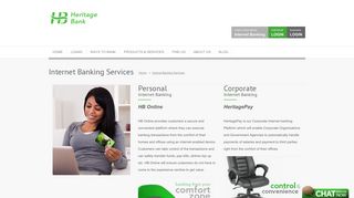 Heritage Bank Plc | Internet Banking Services