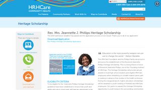 Heritage Scholarship - HRHCare HRHCare