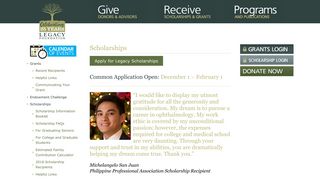 Scholarships - Legacy Foundation