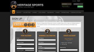 Sign Up - Heritage Sports
