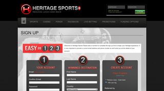 signup - Heritage Sports