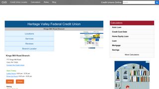 Heritage Valley Federal Credit Union - York, PA at 777 Kings Mill Road