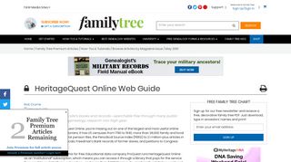 HeritageQuest Online Web Guide - Family Tree