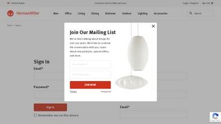 Login -- My Account -- Herman Miller Official Store
