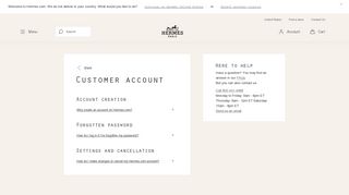 Customer account | Hermès