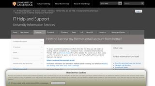 How do I access my Hermes email account from home? — IT Help and ...