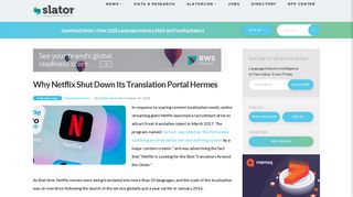 Why Netflix Shut Down Its Translation Portal Hermes | Slator