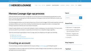 Signup Guide | Heroes Lounge