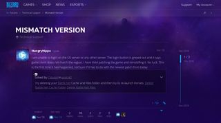 Mismatch Version - Technical Support - Heroes of the Storm Forums ...