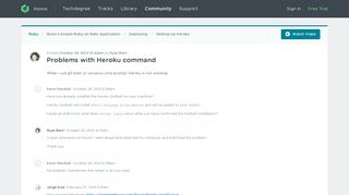 Problems with Heroku command | Treehouse Community