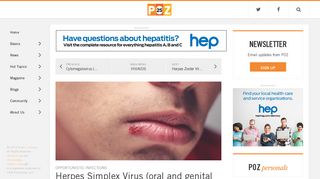 Herpes Simplex Virus (oral and genital herpes) - POZ