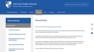 Parent Portal / Gradebook Notice - Herricks