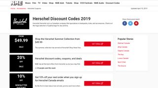 Herschel Discount Codes & Coupons for February 2019 - Valid ...