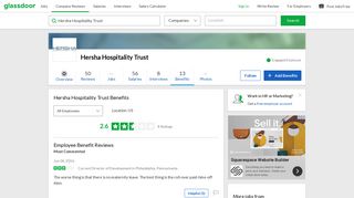 Hersha Hospitality Trust Employee Benefits and Perks | Glassdoor