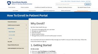 How To Enroll In Patient Portal - Hershey Medical Center - Penn ...