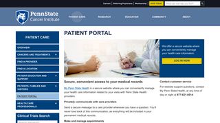 Patient Portal - Penn State Cancer Institute