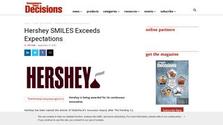 Hershey SMILES Exceeds Expectations - Convenience Store Decisions