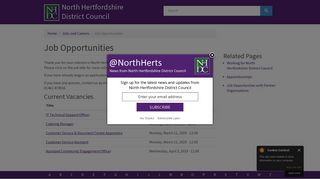 Job Opportunities | North Hertfordshire District Council