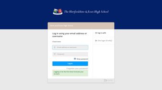 Forgotten your password? - Login - Herts and Essex High School