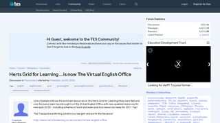 Herts Grid for Learning ...is now The Virtual English Office | TES ...
