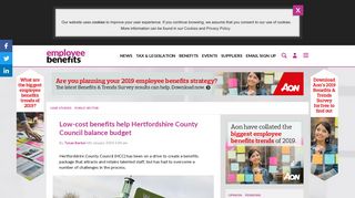 Low-cost benefits help Hertfordshire County Council balance budget ...
