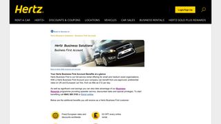 Hertz Business Solutions - Business First Account