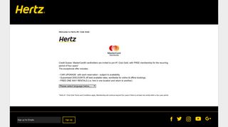 Welcome to Hertz #1 Club Gold