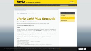 Program for loyal customers of Hertz Rent a Car is here.